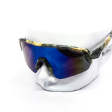 12 Pack: Huntsman Sports Shield Burnt Mirror Wholesale Sunglasses