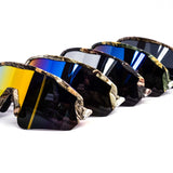 12 Pack: Huntsman Sports Shield Burnt Mirror Wholesale Sunglasses
