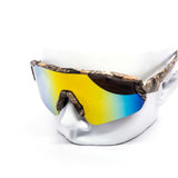 12 Pack: Huntsman Sports Shield Burnt Mirror Wholesale Sunglasses