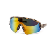 12 Pack: Huntsman Sports Shield Burnt Mirror Wholesale Sunglasses