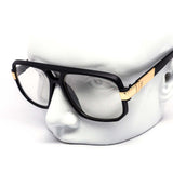 12 Pack: Retro Big Boss Aviator Clear Glasses Wholesale Sunglasses