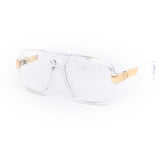 12 Pack: Retro Big Boss Aviator Clear Glasses Wholesale Sunglasses
