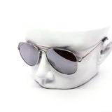 12 Pack: Classy All Silver Mirror Aviator Wholesale Sunglasses