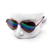 12 Pack: Rainbow Mirror Metal Heart Wholesale Sunglasses