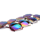 12 Pack: Rainbow Mirror Metal Heart Wholesale Sunglasses