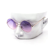 12 Pack: Duotone Circle Metal Gold Wholesale Sunglasses