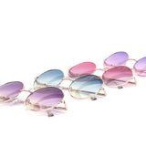 12 Pack: Duotone Circle Metal Gold Wholesale Sunglasses