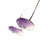 12 Pack: Duotone Circle Metal Gold Wholesale Sunglasses