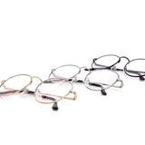 12 Pack: Slim Round Metal Frame Clear Sunglasses