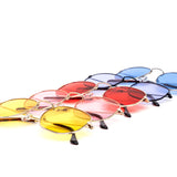 12 Pack: Retro Hexagonal Metal Color Wholesale Sunglasses