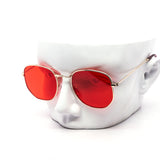 12 Pack: Retro Hexagonal Metal Color Wholesale Sunglasses