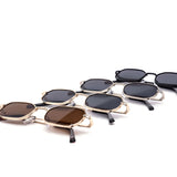 12 Pack: Skinny Octagonal Metal Wholesale Sunglasses