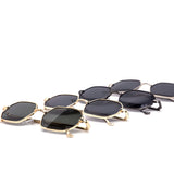 12 Pack: Petite Heptagonal Metal Wholesale Sunglasses