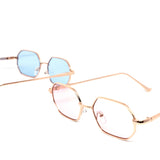 12 Pack: Petite Heptagonal Assorted Color Metal Wholesale Sunglasses