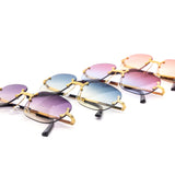 12 Pack: Sleek Duotone Rimless Reptile Round Wholesale Sunglasses