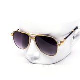 12 Pack: Oversized Rope Chain Aviator Gradient Wholesale Sunglasses