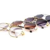 12 Pack: Oversized Rope Chain Aviator Gradient Wholesale Sunglasses