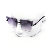 12 Pack: Slick Trapezoid Rimless Gradient Wholesale Sunglasses