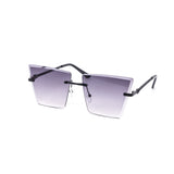 12 Pack: Slick Trapezoid Rimless Gradient Wholesale Sunglasses