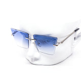 12 Pack: Slick Trapezoid Rimless Gradient Wholesale Sunglasses