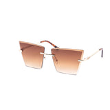 12 Pack: Slick Trapezoid Rimless Gradient Wholesale Sunglasses