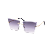 12 Pack: Slick Trapezoid Rimless Gradient Wholesale Sunglasses