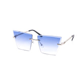 12 Pack: Slick Trapezoid Rimless Gradient Wholesale Sunglasses