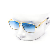 12 Pack: Golden Square Rope Metal Wholesale Sunglasses