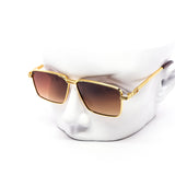 12 Pack: Golden Square Rope Metal Wholesale Sunglasses