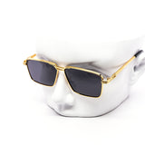 12 Pack: Golden Square Rope Metal Wholesale Sunglasses