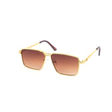 12 Pack: Golden Square Rope Metal Wholesale Sunglasses