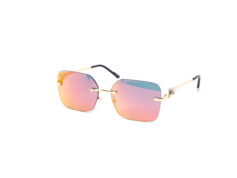 12 Pack: Oversized Rimless Bunny Lock Gradient Wholesale Sunglasses