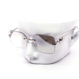 12 Pack: Oversized Rimless Bunny Lock Gradient Wholesale Sunglasses