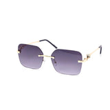 12 Pack: Oversized Rimless Bunny Lock Gradient Wholesale Sunglasses