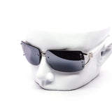 12 Pack: Rimless Grandeur Rhinestone Color Gradient Wholesale Sunglasses