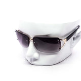 12 Pack: Rimless Grandeur Rhinestone Color Gradient Wholesale Sunglasses