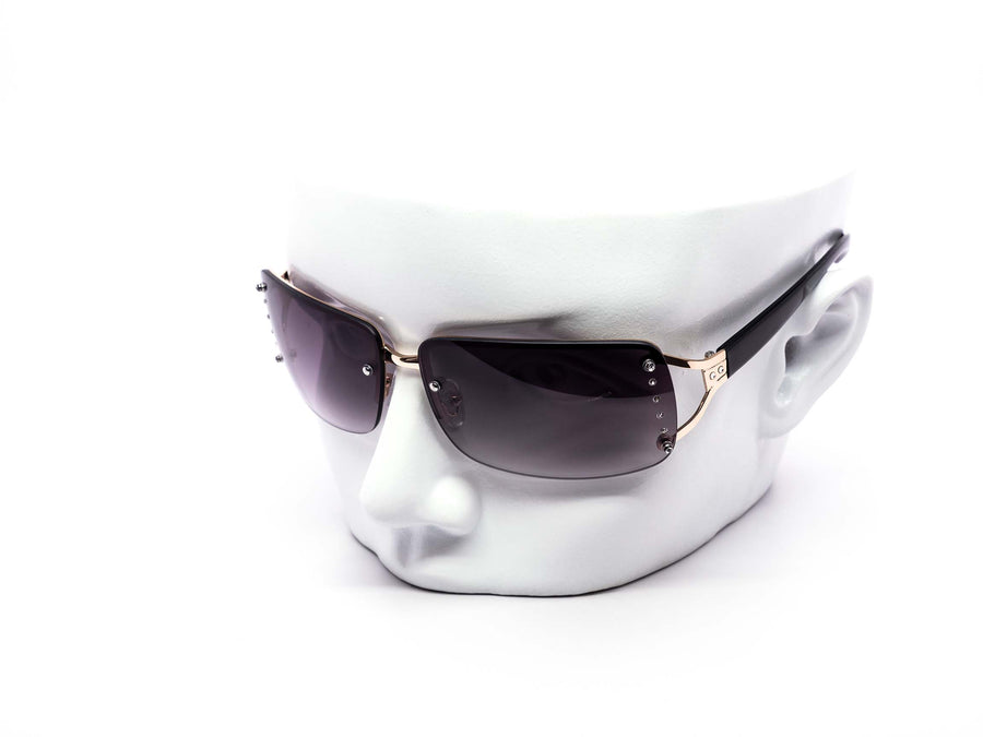 12 Pack: Rimless Grandeur Rhinestone Color Gradient Wholesale Sunglasses