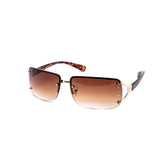 12 Pack: Rimless Grandeur Rhinestone Color Gradient Wholesale Sunglasses