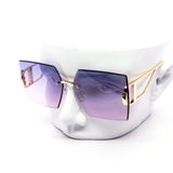 12 Pack: Chic Oversized Rimless Miter-cut Gradient Wholesale Sunglasses