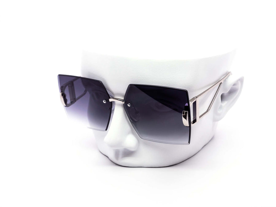 12 Pack: Chic Oversized Rimless Miter-cut Gradient Wholesale Sunglasses