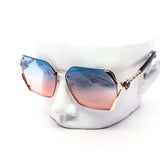 12 Pack: Leafy Oversized Rimless Hornet Gradient Wholesale Sunglasses