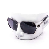 12 Pack: Leafy Oversized Rimless Hornet Gradient Wholesale Sunglasses