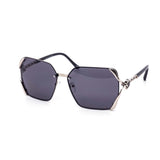 12 Pack: Leafy Oversized Rimless Hornet Gradient Wholesale Sunglasses