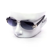 12 Pack: Rimless Metal Star Wholesale Sunglasses