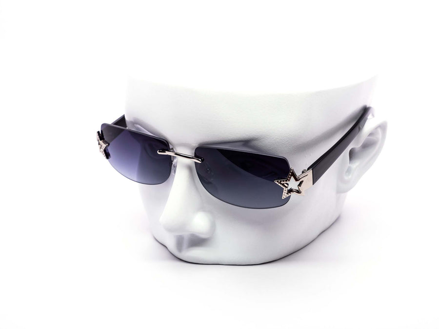 12 Pack: Rimless Metal Star Wholesale Sunglasses