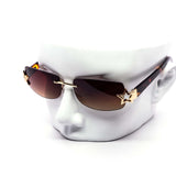 12 Pack: Rimless Metal Star Wholesale Sunglasses