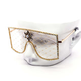 12 Pack: Unique Metal Net Rhinestone Wholesale Sunglasses