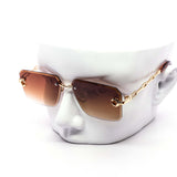 12 Pack: Rimless Miter-cut Scorpion Metal Gradient Wholesale Sunglasses