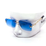 12 Pack: Rimless Miter-cut Scorpion Metal Gradient Wholesale Sunglasses