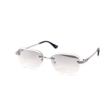 12 Pack: Rimless Miter-cut Rhinestone Metal Gradient Wholesale Sunglasses